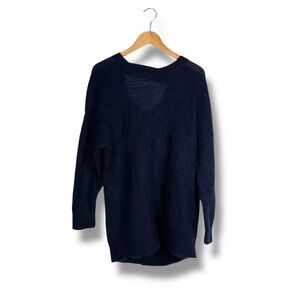 COS Mohair Wool Tunic Sweater Jumper Navy M Low Back Avante Garde Minimalist